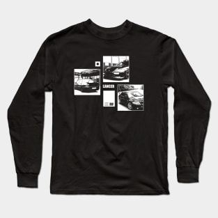 MITSUBISHI LANCER EVO IX Black 'N White Archive (Black Version) Long Sleeve T-Shirt
